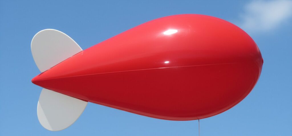 10ft red helium advertising blimp
